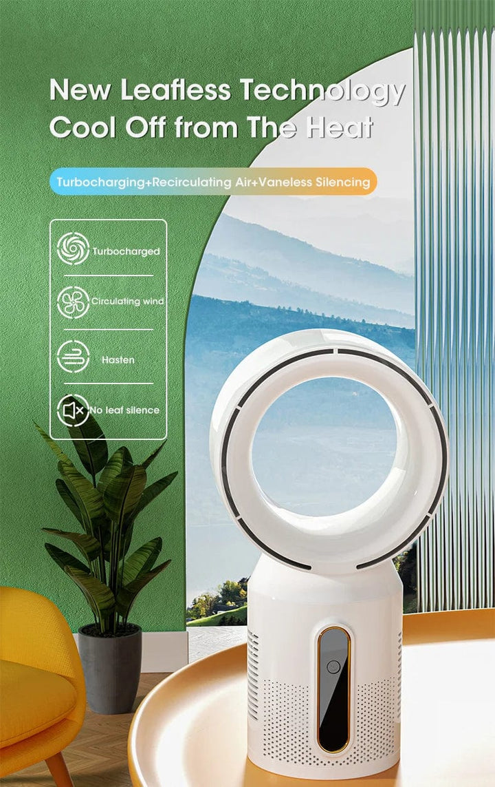 Desktop Bladeless Electric Fan Table Fan 5 Speed Tower Fan For Baby Cooler Air Conditioner USB Rechargeable Cooler Fan | Bowlift
