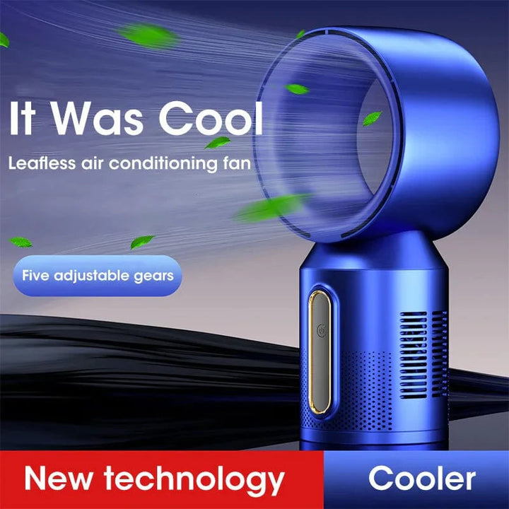 Desktop Bladeless Electric Fan Table Fan 5 Speed Tower Fan For Baby Cooler Air Conditioner USB Rechargeable Cooler Fan | Bowlift