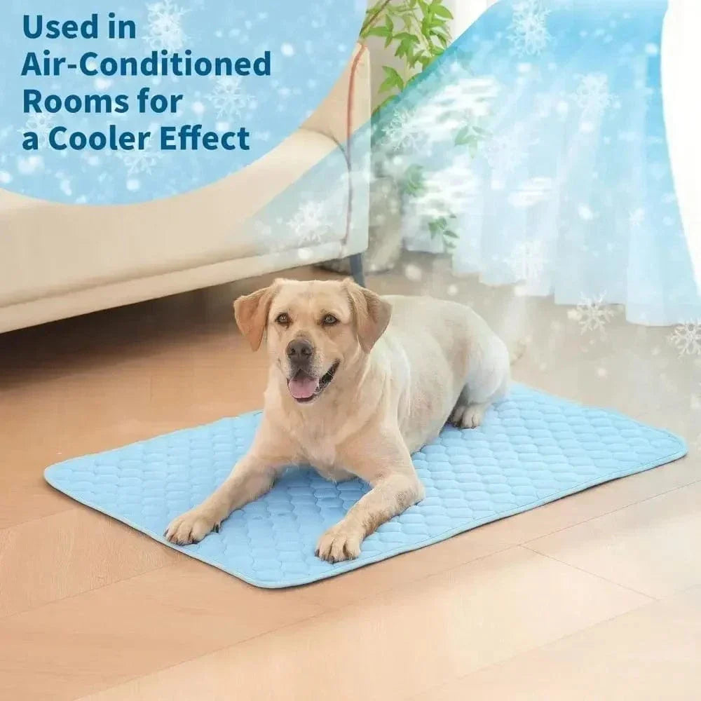 Dog Cooling Pad Ice Silk Fabric Self Cooling Gel Breathable Washable Summer Pet Mat for Dogs Cats Sofa Kennel Bed Comfortable La | Bowlift