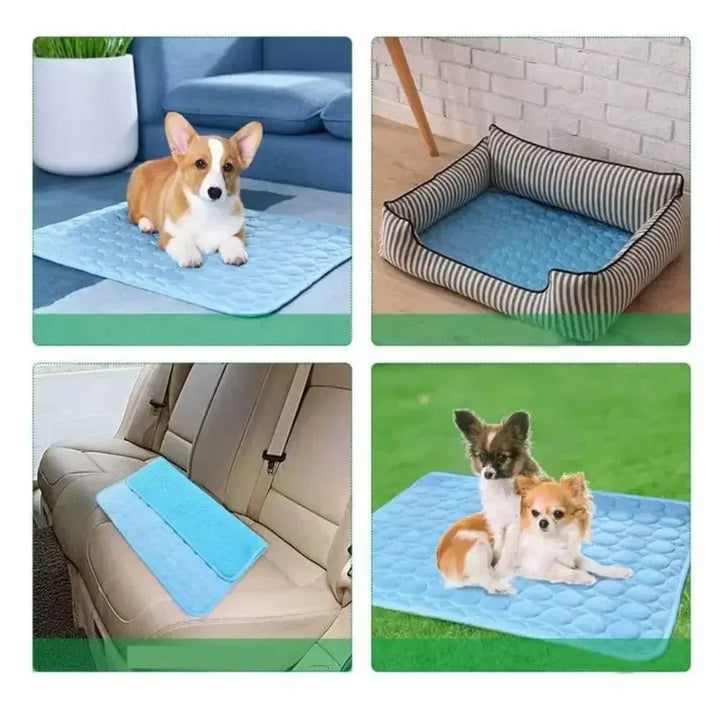 Dog Cooling Pad Ice Silk Fabric Self Cooling Gel Breathable Washable Summer Pet Mat for Dogs Cats Sofa Kennel Bed Comfortable La | Bowlift