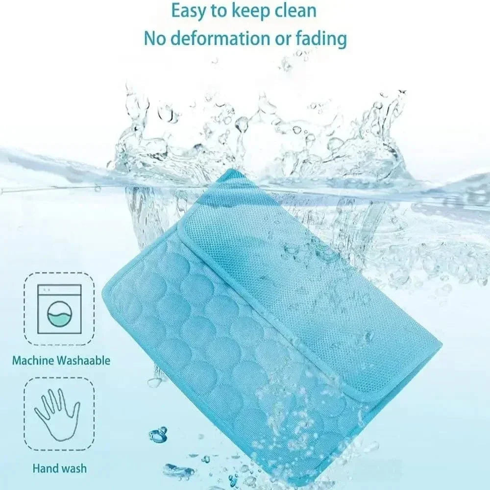 Dog Cooling Pad Ice Silk Fabric Self Cooling Gel Breathable Washable Summer Pet Mat for Dogs Cats Sofa Kennel Bed Comfortable La | Bowlift