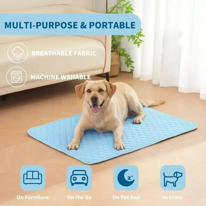 Dog Cooling Pad Ice Silk Fabric Self Cooling Gel Breathable Washable Summer Pet Mat for Dogs Cats Sofa Kennel Bed Comfortable La | Bowlift