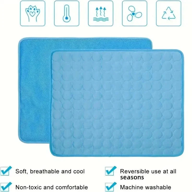 Dogs Self Cooling Mat Pet Cat Cooling Mat And Sleeping Pad For Pets Summer Cool Pads Blanket Washable Ice Silk Breathable Mat | Bowlift
