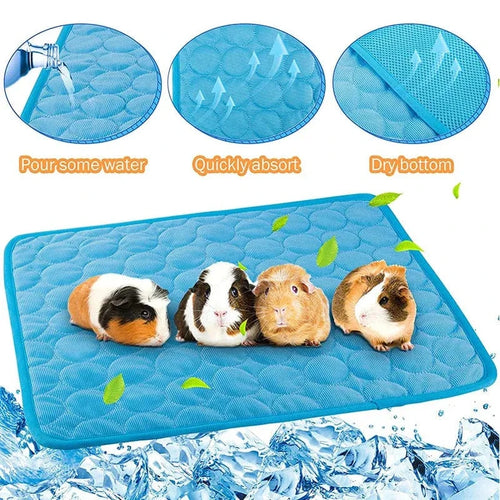 Guinea Pig Cage Liners Summer Small Animal Cooling Mat Breathable Hamster Pee Pad for Rabbit Cage Chinchilla Hedgehogs Pet Item | Bowlift