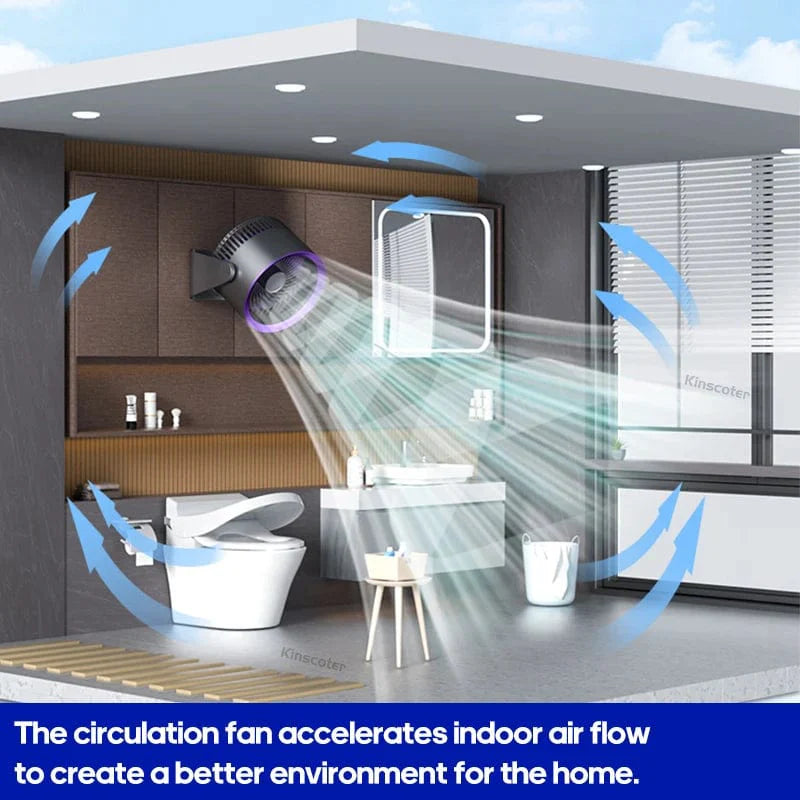 KINSCOTER Multifunctional Electric Fan Circulator Wireless Portable Home Quiet Ventilator Desktop Wall Ceiling Fan Air Cooler | Bowlift