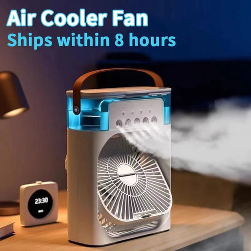 New 3 In 1 Fan Air Conditioner Household Mini Air Cooler LED Night Light Portable Humidifier Air Adjustment Fan Office Home Fan | Bowlift