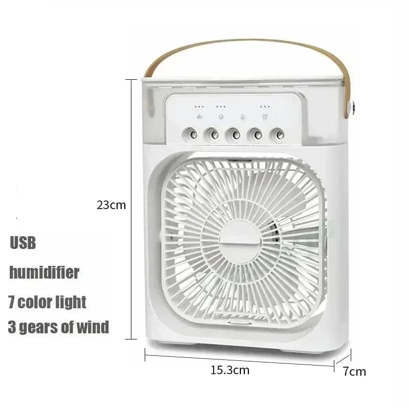 New 3 In 1 Fan Air Conditioner Household Mini Air Cooler LED Night Light Portable Humidifier Air Adjustment Fan Office Home Fan | Bowlift