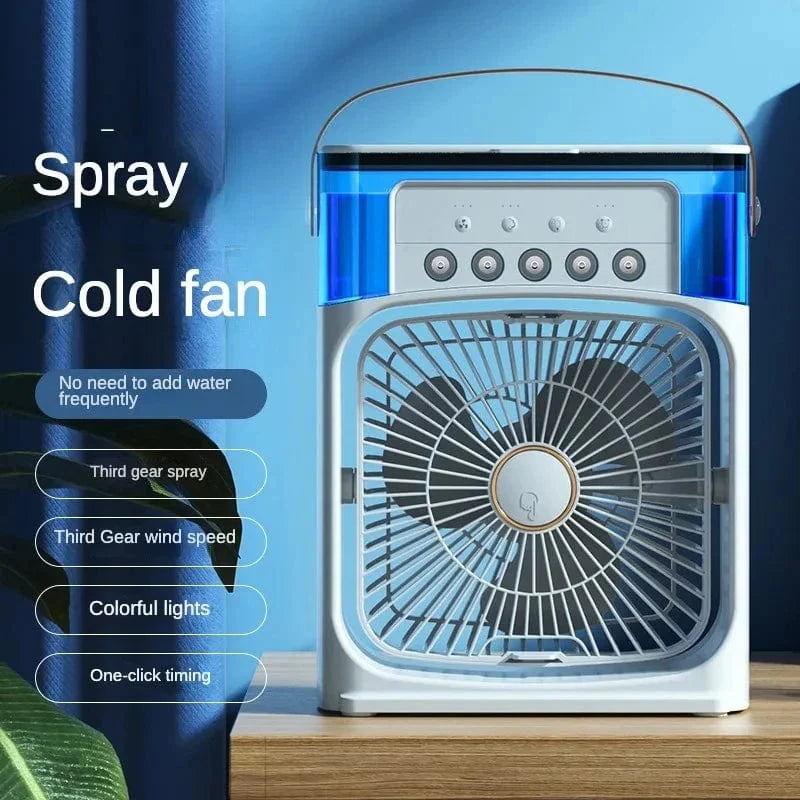 Portable Humidifier Fan Air Conditioner Household Small Air Cooler Hydrocooling Portable Air Adjustment For Office 3 Speed Fan | Bowlift