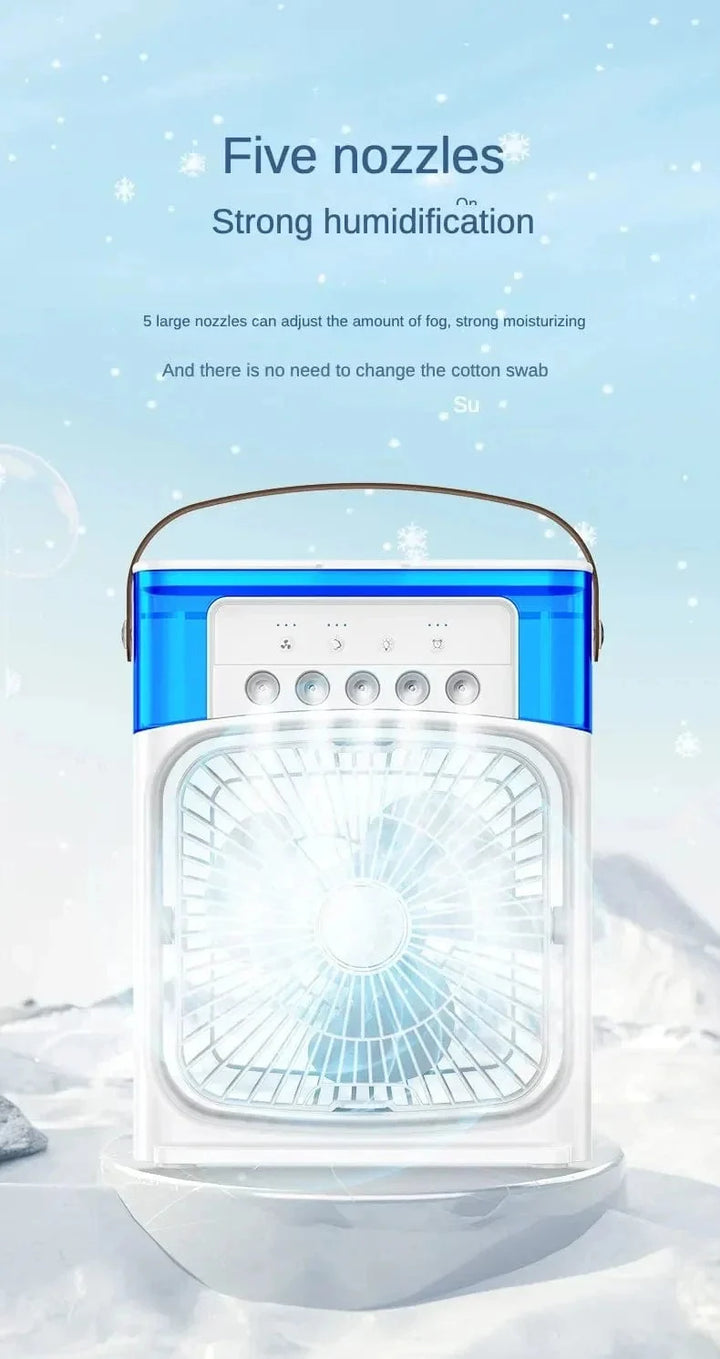 Portable Humidifier Fan Air Conditioner Household Small Air Cooler Hydrocooling Portable Air Adjustment For Office 3 Speed Fan | Bowlift