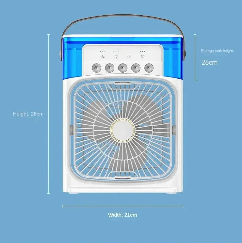 Portable Humidifier Fan Air Conditioner Household Small Air Cooler Hydrocooling Portable Air Adjustment For Office 3 Speed Fan | Bowlift