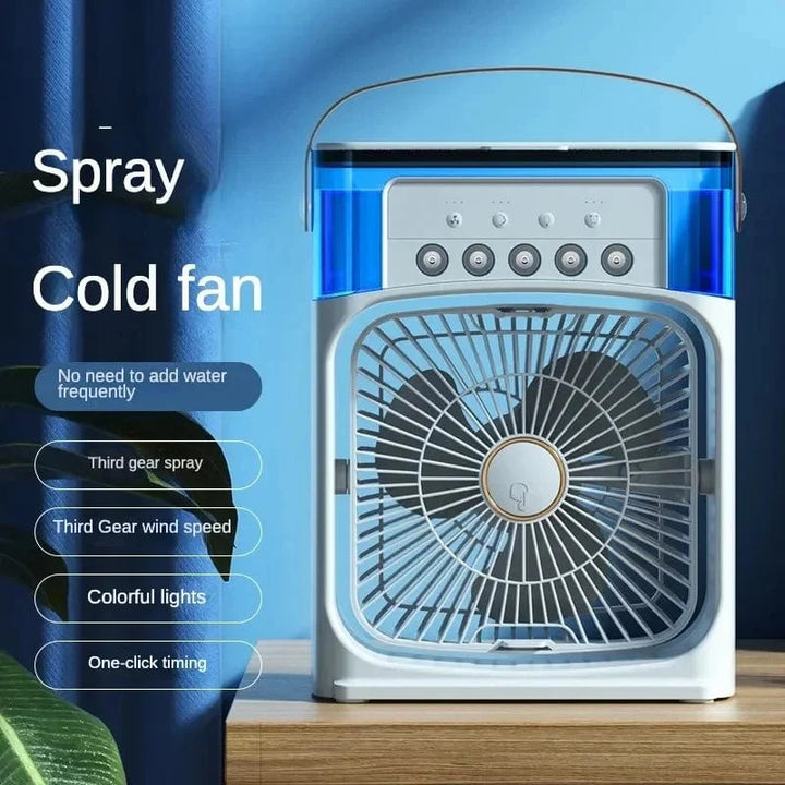 Portable Humidifier Fan Air Conditioner Household Small Air Cooler Hydrocooling Portable Air Adjustment For Office 3 Speed Fan | Bowlift