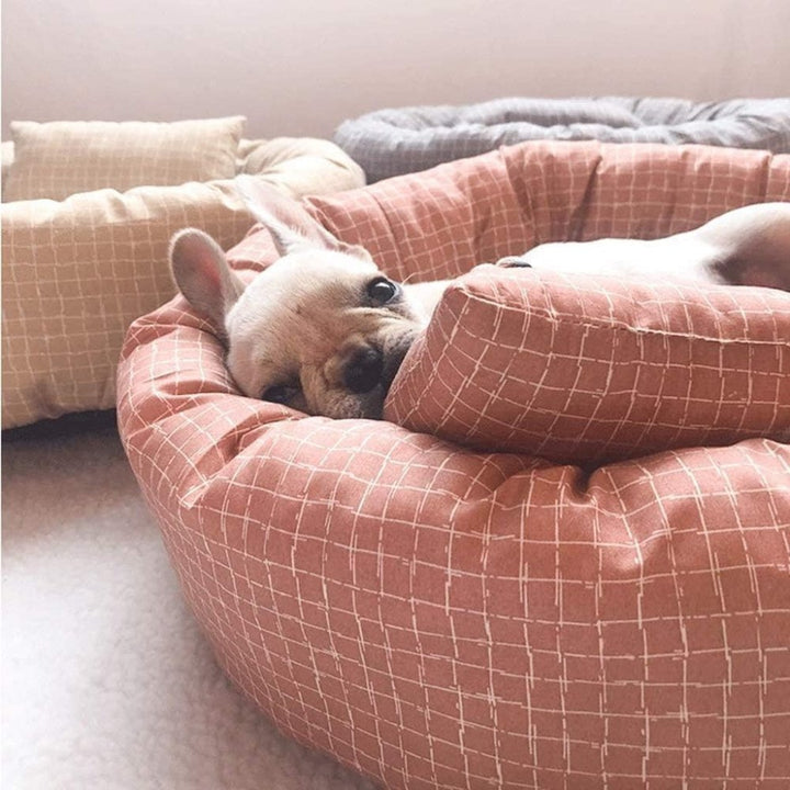 PlushPaw • Round Dog Sleeping Bed - Dog Bed - BowLift