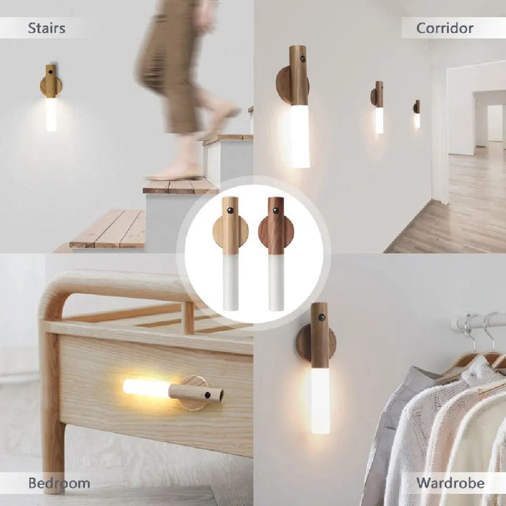 BowLift | Wall Light Portable LED Wooden Wireless Lamp
