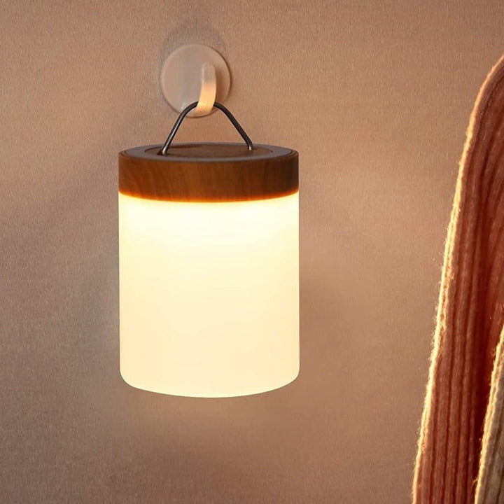 BowLift | LED Table Lamp with Wooden Base and Touch Control