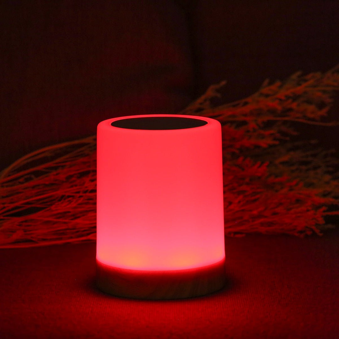 BowLift | LED Table Lamp with Wooden Base and Touch Control