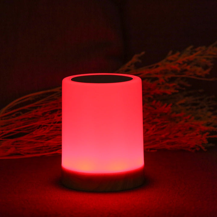 BowLift | LED Table Lamp with Wooden Base and Touch Control
