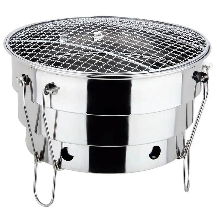 Portable Outdoor BBQ Grill Stainless Steel Fire Pit Charcoal Grill Burner | Bowlift