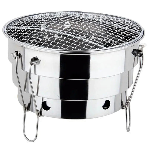 Portable Outdoor BBQ Grill Stainless Steel Fire Pit Charcoal Grill Burner | Bowlift
