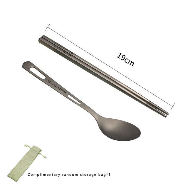 Portable Tableware Set Pure Titanium Frosted Travel Dinnerware | Bowlift