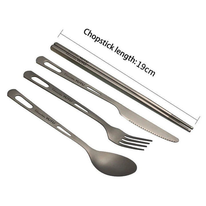 Portable Tableware Set Pure Titanium Frosted Travel Dinnerware | Bowlift