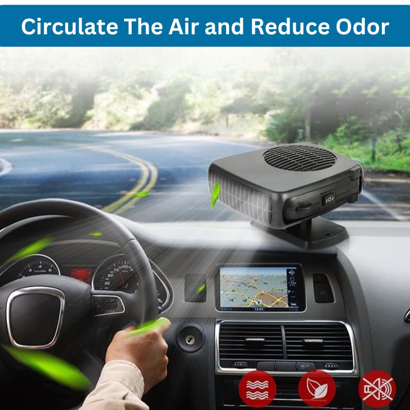 BowLift | 12V Portable Car Heater with 360° Rotatable Base