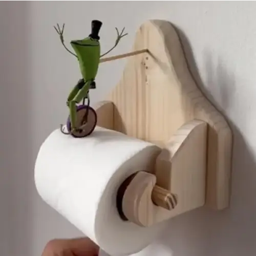 BowLift | Toilet paper holder Original Frog on the Bicycle