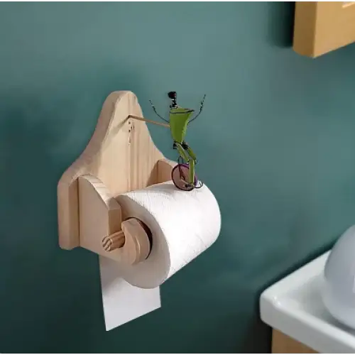 BowLift | Toilet paper holder Original Frog on the Bicycle