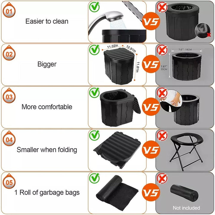 BowLift | Heavy-Duty Foldable Portable Toilet