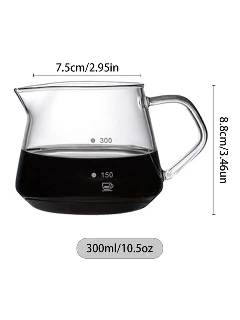 Pour Over Coffee Maker Set Glass Carafe Coffee with Glass Coffee Filter | Bowlift