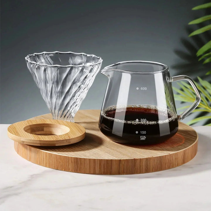 Pour Over Coffee Maker Set Glass Carafe Coffee with Glass Coffee Filter | Bowlift