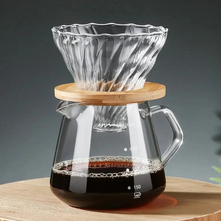 Pour Over Coffee Maker Set Glass Carafe Coffee with Glass Coffee Filter | Bowlift
