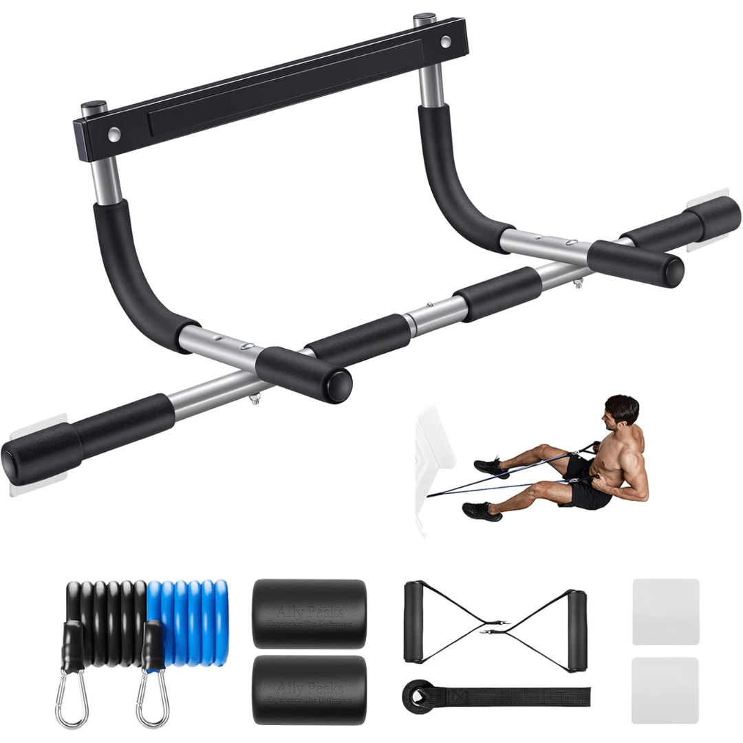 BowLift | PowerGrip Pull-Up Bar – Heavy Duty Doorway Chin-Up Bar – 200 kg Capacity – Multi-Grip for Full Upper Body Workout