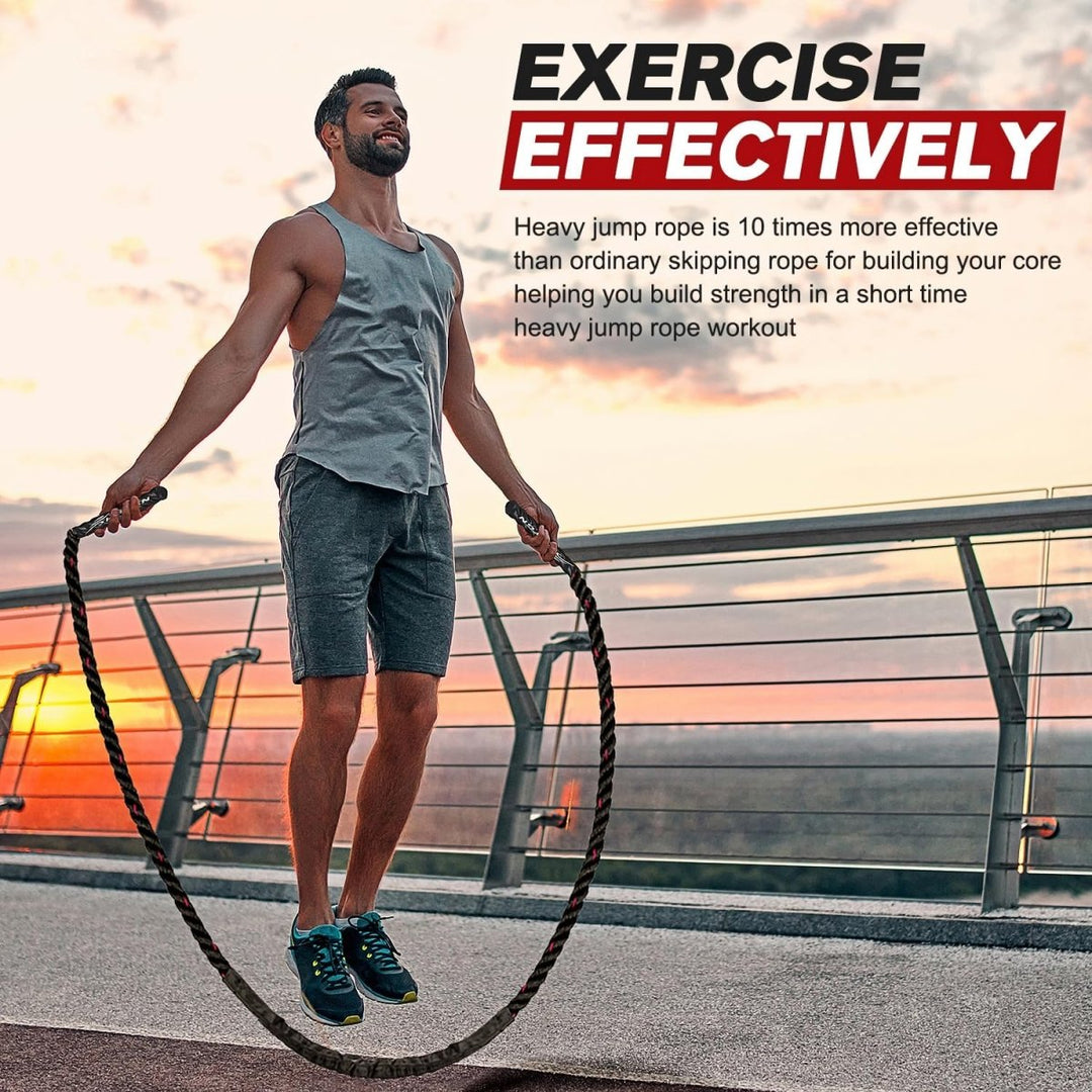 BowLift | PowerJump – Adjustable Weighted Jump Rope for Strength, Cardio, and Endurance Training