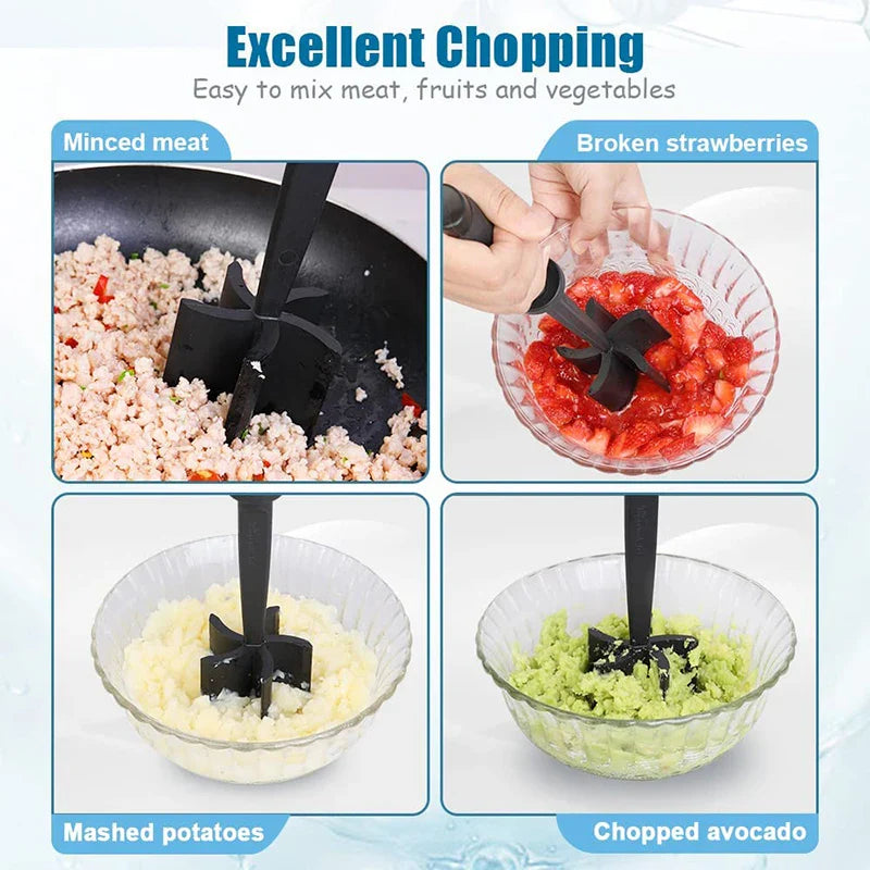 Premium Heat-Resistant Meat Chopper and Masher Potato Beef Smasher | Bowlift