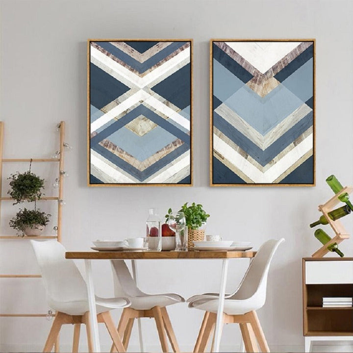 Geometric POP Triangle - Canvas Wall Art Painting | Bowlift