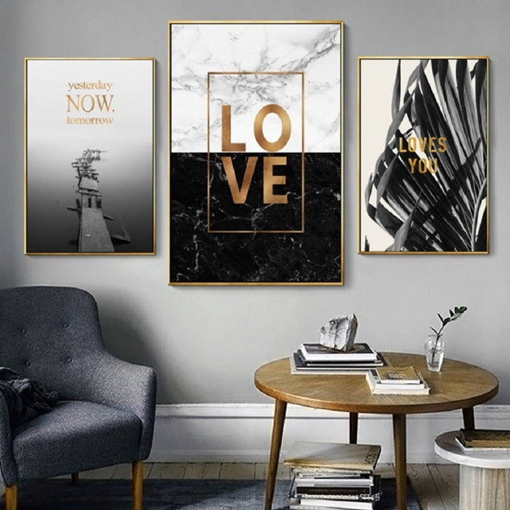 Modern Cool Love Quotes - Canvas Wall Art Painting | Bowlift