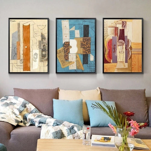 Vintage Abstract Europe Oil Print Canvas Painting | Bowlift