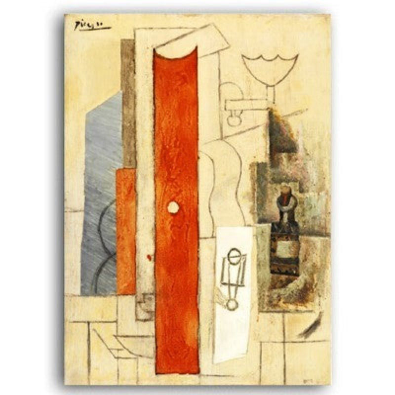 Vintage Abstract Europe Oil Print Canvas Painting | Bowlift