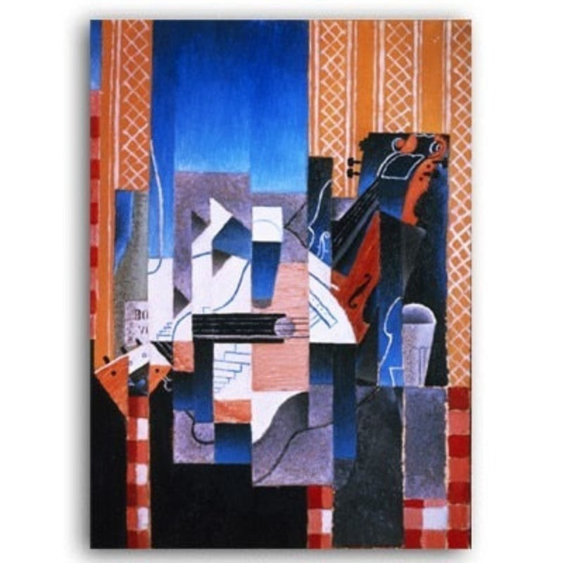 Vintage Abstract Europe Oil Print Canvas Painting | Bowlift