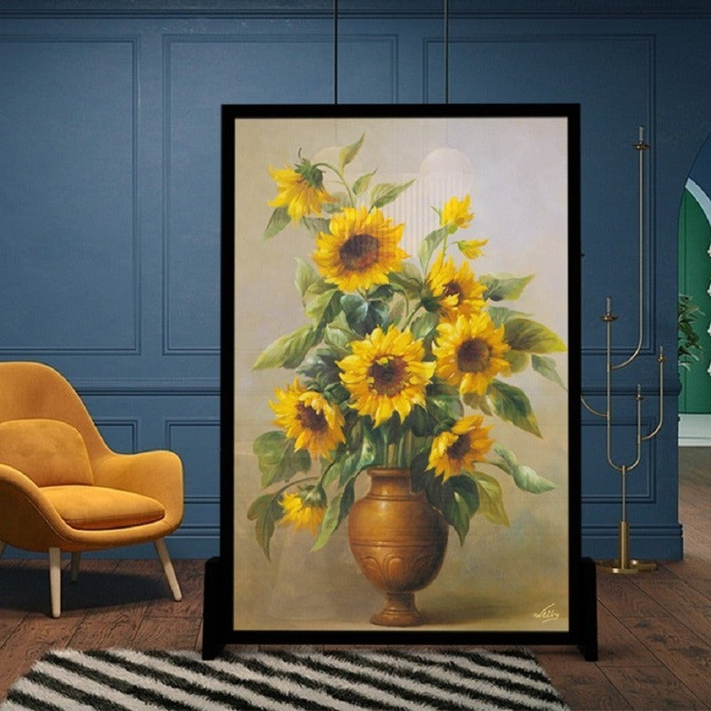 Modern Sunflower Wall Art Flowers - Canvas Wall Art Painting | Bowlift