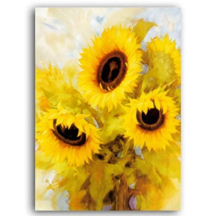 Modern Sunflower Wall Art Flowers - Canvas Wall Art Painting | Bowlift