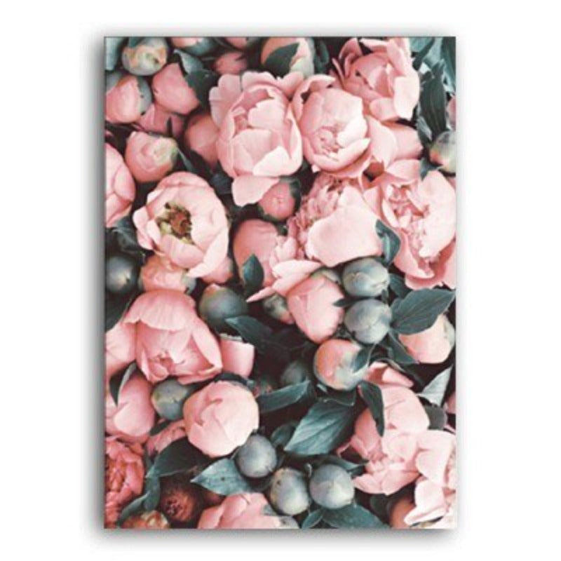 Nordic Warm Pink Flamingo - Canvas Wall Art Painting | Bowlift