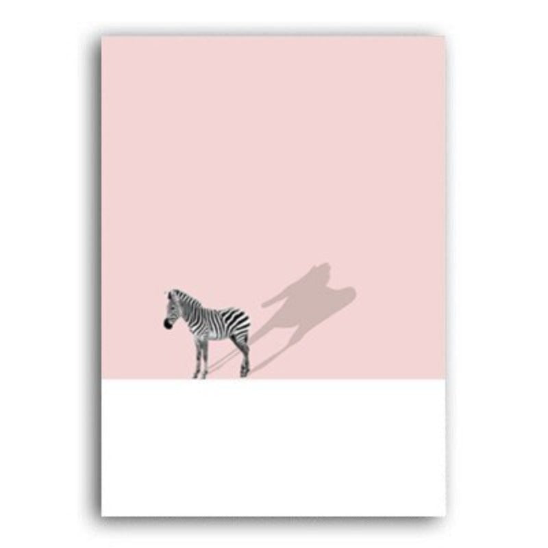 Nordic Warm Pink Flamingo - Canvas Wall Art Painting | Bowlift