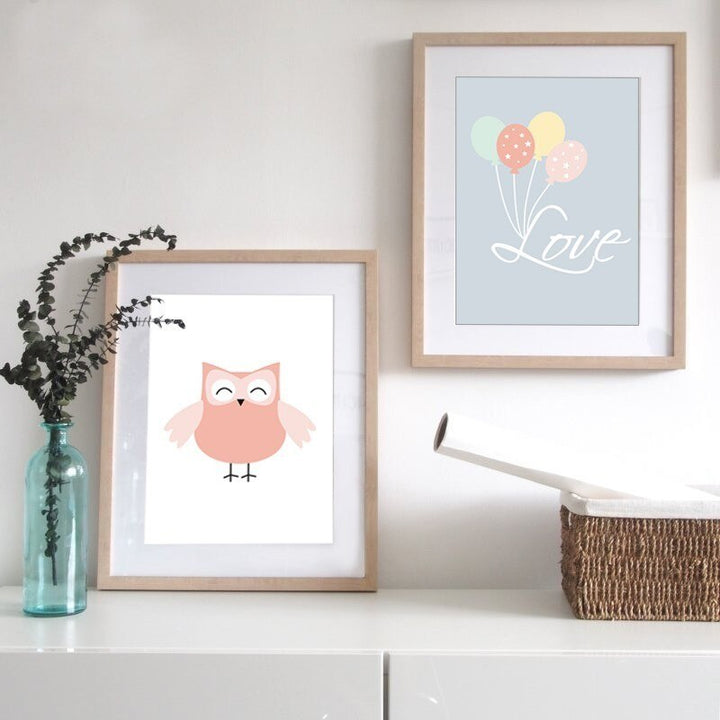 Love Owl - Canvas Wall Art Painting | Bowlift
