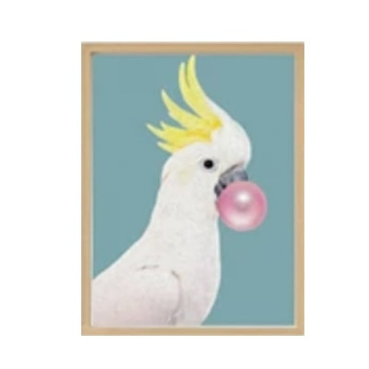 Cute Animals Blowing Bubbles - Canvas Wall Art Painting | Bowlift