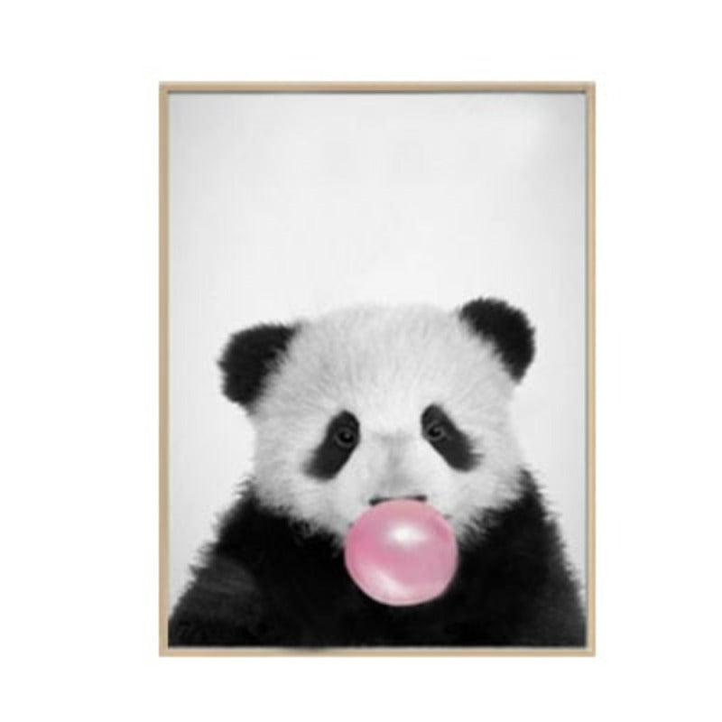Cute Animals Blowing Bubbles - Canvas Wall Art Painting | Bowlift