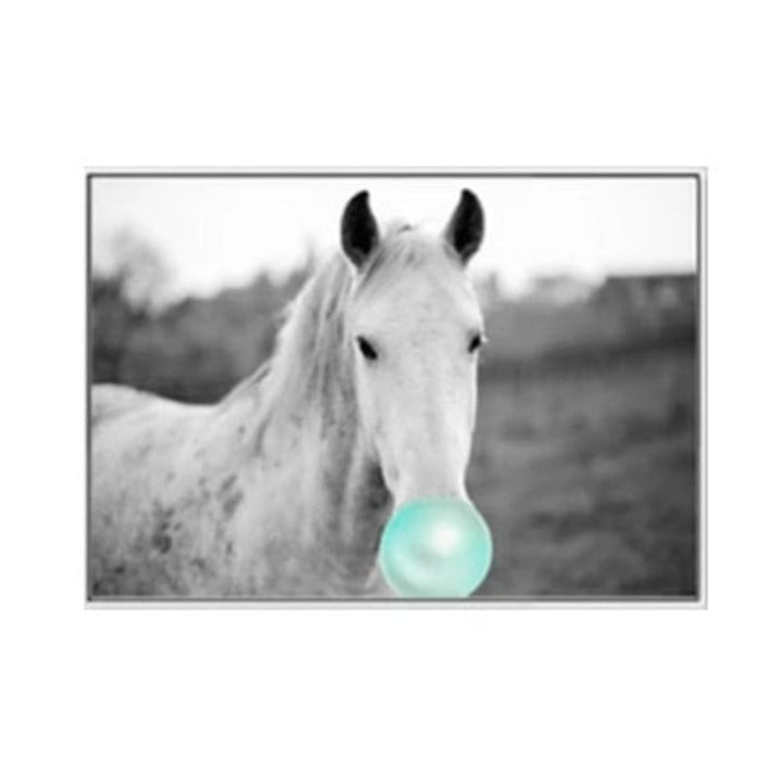Cute Animals Blowing Bubbles - Canvas Wall Art Painting | Bowlift