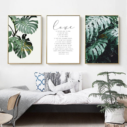 Green Turtle Leaves - Canvas Wall Art Painting | Bowlift