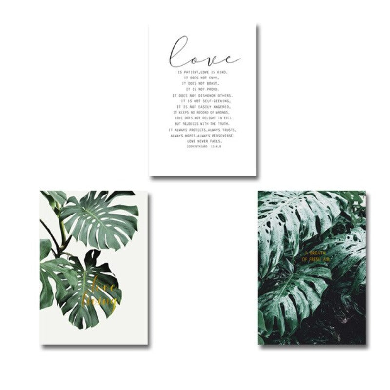 Green Turtle Leaves - Canvas Wall Art Painting | Bowlift