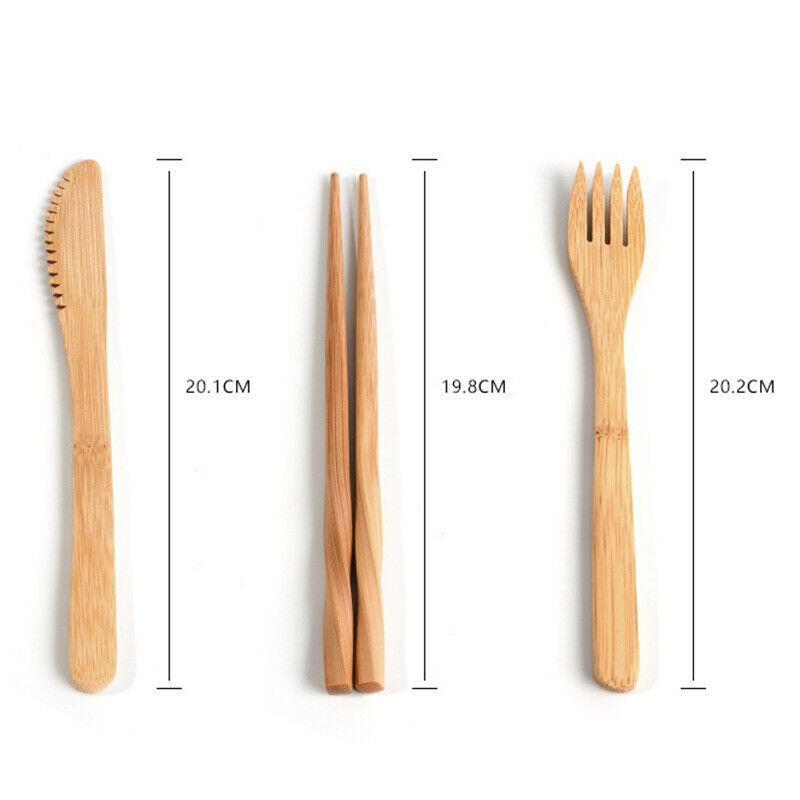 BowLift | 6 Pc Bamboo Travel Cutlery Set